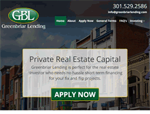 Tablet Screenshot of greenbriarlending.com